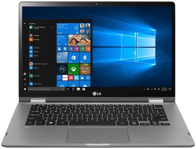 LG Gram 2-in-1 in standard position