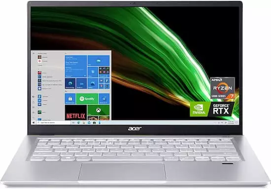 Acer Swift X 14-inch Laptop for Photo and Video Editing with RTX 3050 Ti