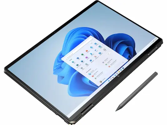 HP Spectre x360 16 with large 16-inch touchscreen display and pen support